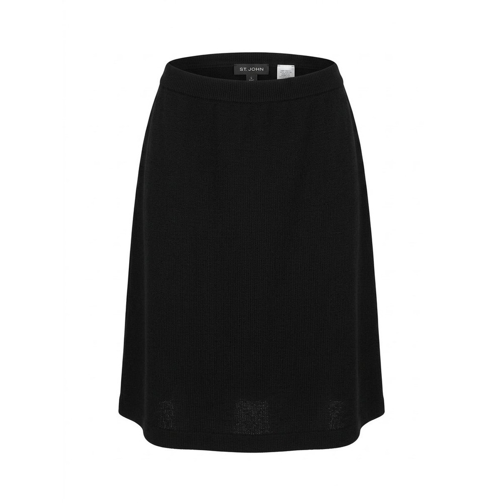 St. John Basics Vintage Black Santana Knit Skirt Size 6